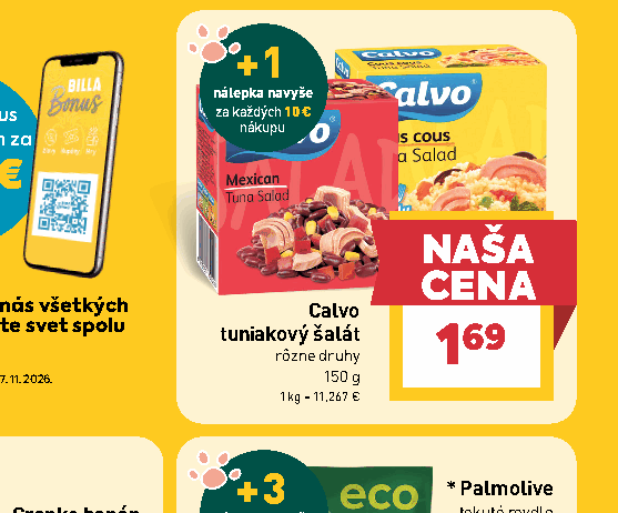Calvo tuniakový šalát rôzne druhy