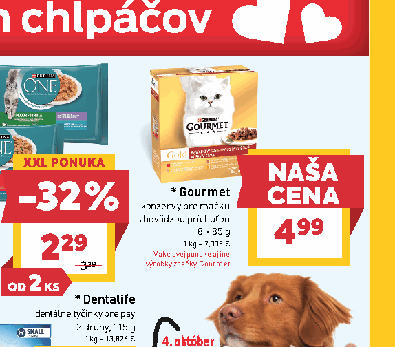 Gourmet konzervy pre mačku s hovädzou príchuťou výrobky značky Gourmet