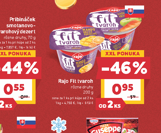 Rajo Fit tvaroh rôzne druhy