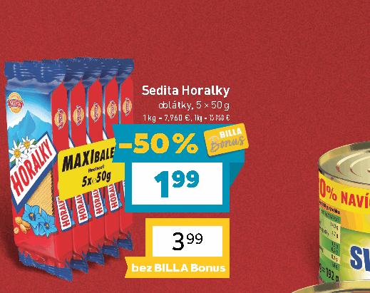 Sedita Horalky oblátky, 5 × 50 g