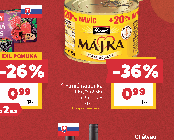 Hamé nátierka Májka, Svačinka