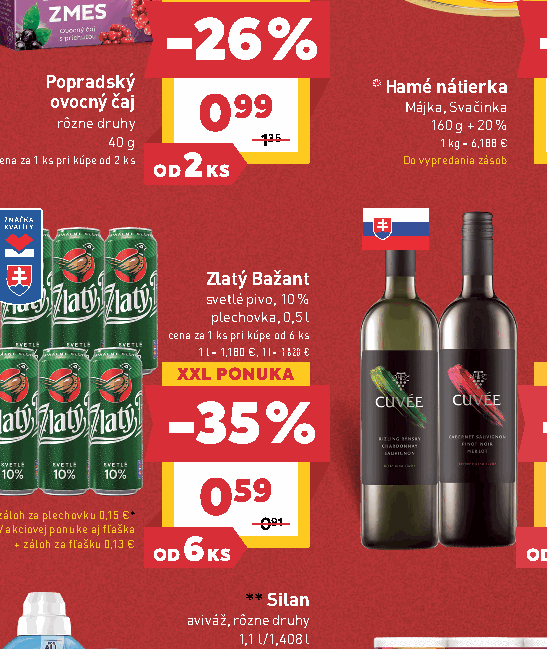 Zlatý Bažant svetlé pivo, 10 % plechovka, 0,5 l vv