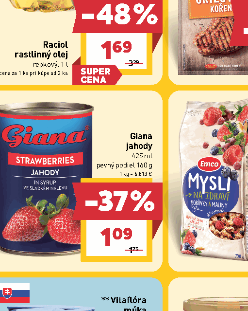 Giana jahody pevný podiel 160 g