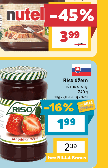 Riso džem rôzne druhy