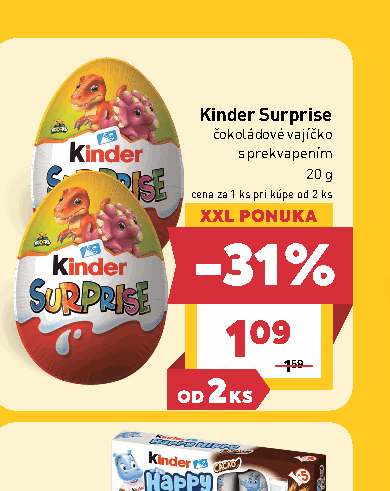Kinder Surprise čokoládové vajíčko s prekvapením