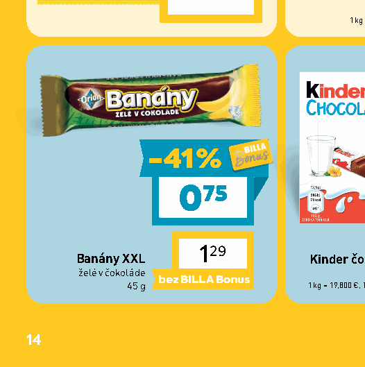 Banány XXL želé v čokoláde