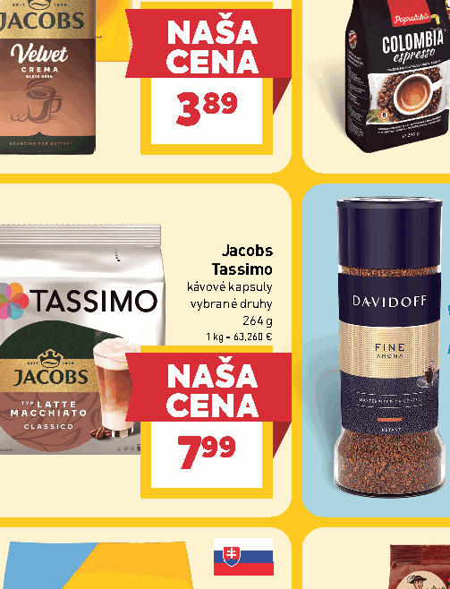 Jacobs Tassimo kávové kapsuly vybrané druhy