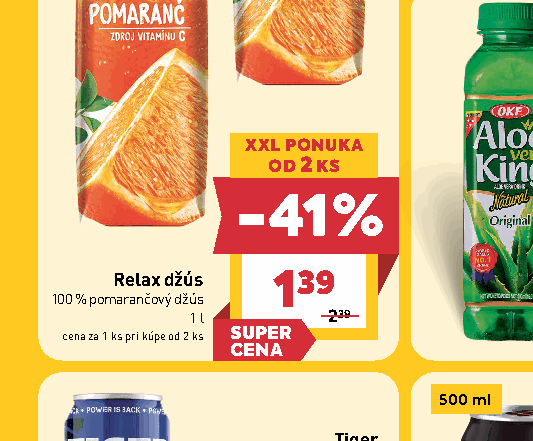 Relax džús 100 % pomarančový džús