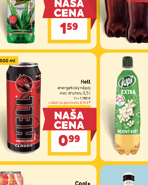 Hell energetický nápoj viac druhov, 0,5 l