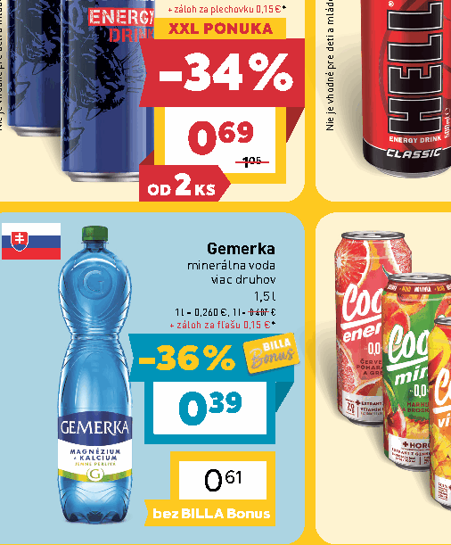 Gemerka minerálna voda viac druhov