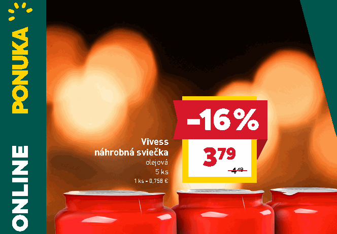 Vivess náhrobná sviečka olejová