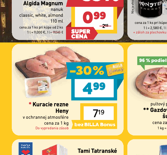 Kuracie rezne Heny v ochrannej atmosfére