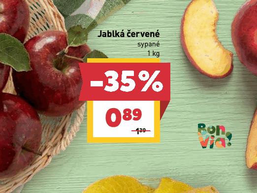 Jablká červené sypané