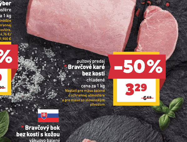 v ochrannej atmosfére a pre mäso so slovenským pôvodom