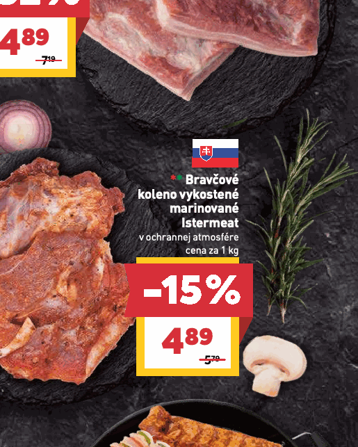 koleno vykostené marinované Istermeat v ochrannej atmosfére