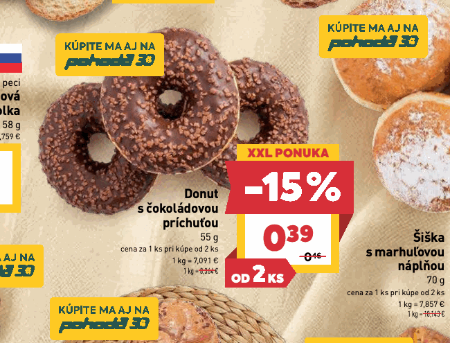 Donut s čokoládovou príchuťou