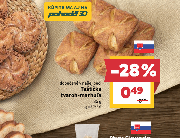 dopečené v našej peci Taštička tvaroh-marhuľa