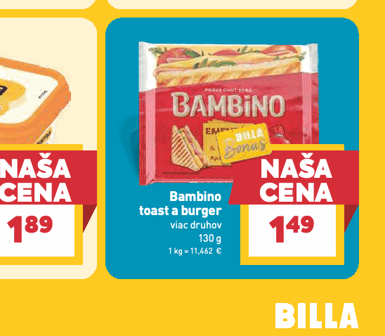 Bambino toast a burger viac druhov