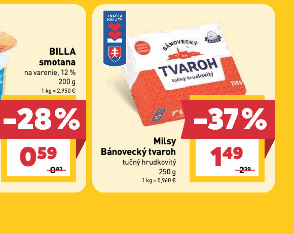 Milsy Bánovecký tvaroh tučný hrudkovitý