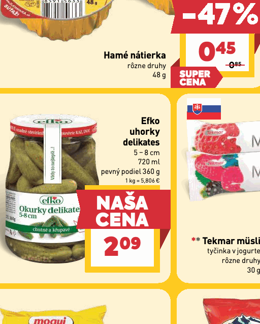 delikates 5 – 8 cm pevný podiel 360 g