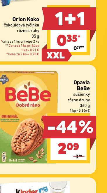 Opavia BeBe sušienky rôzne druhy