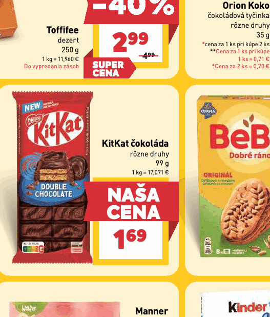 KitKat čokoláda rôzne druhy