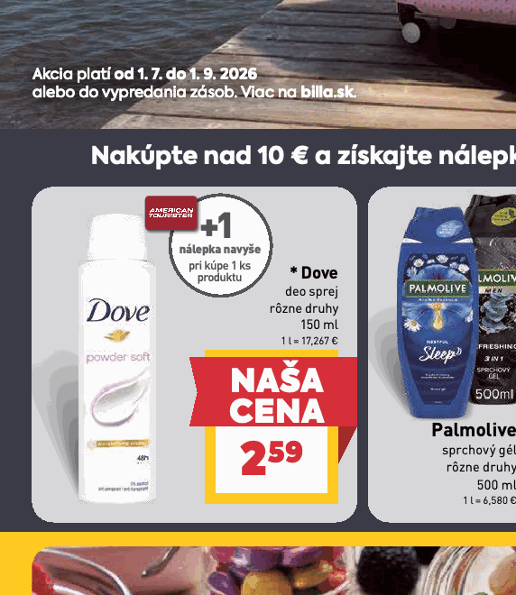 nálepka navyše pri kúpe 1 ks * Dove produktu deo sprej