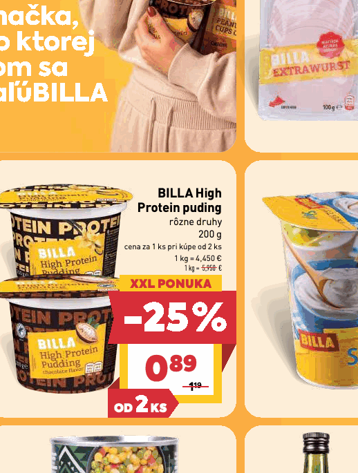BILLA High Protein puding rôzne druhy