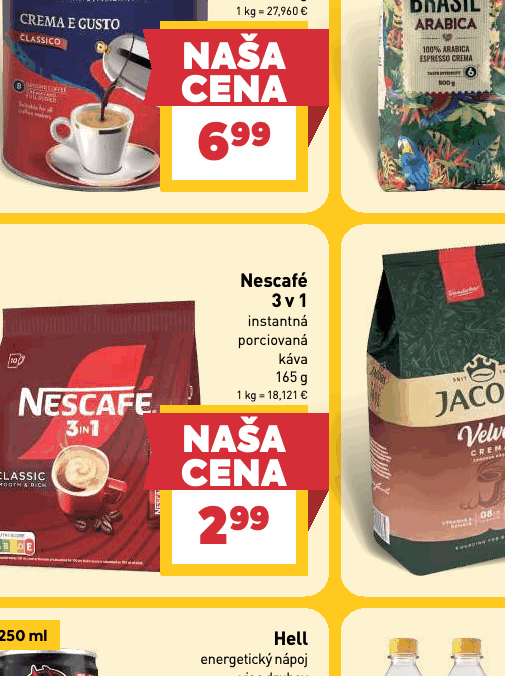 Nescafé 3 v 1 instantná porciovaná káva