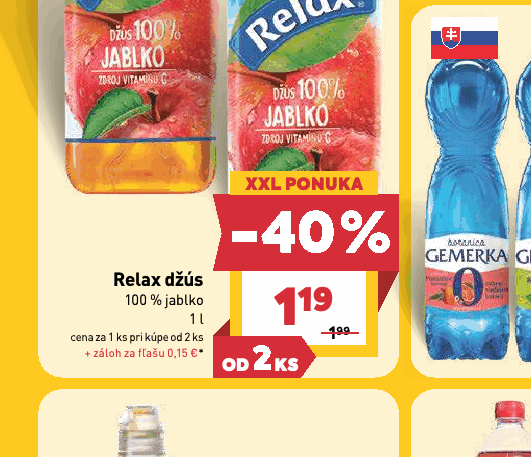 Relax džús 100 % jablko