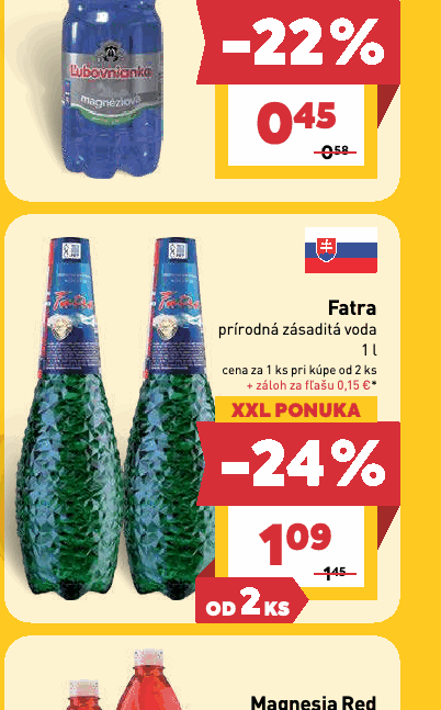 Fatra prírodná zásaditá voda