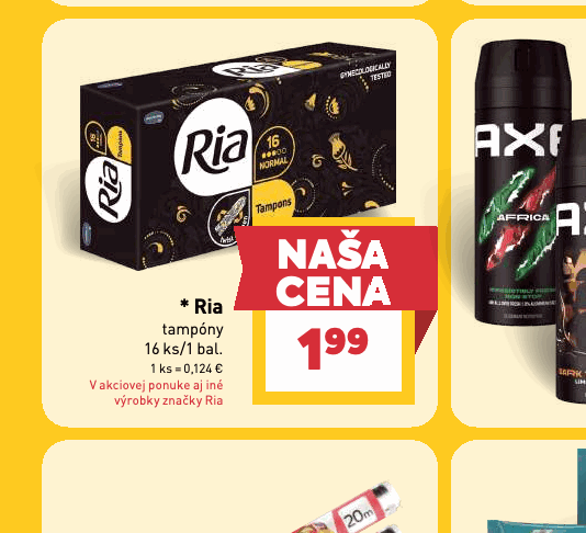Ria tampóny výrobky značky Ria