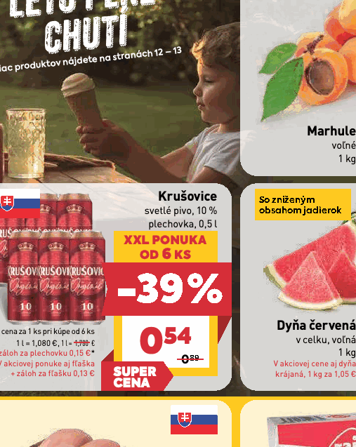 Krušovice svetlé pivo, 10 % plechovka, 0,5 l