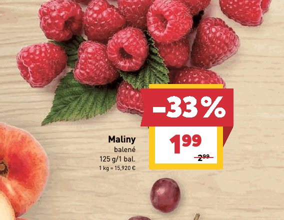 Maliny balené