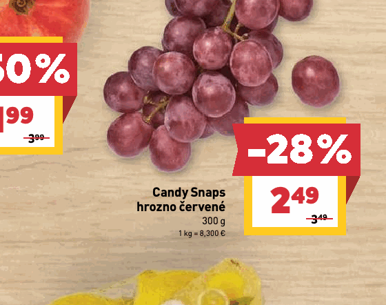 Candy Snaps hrozno červené