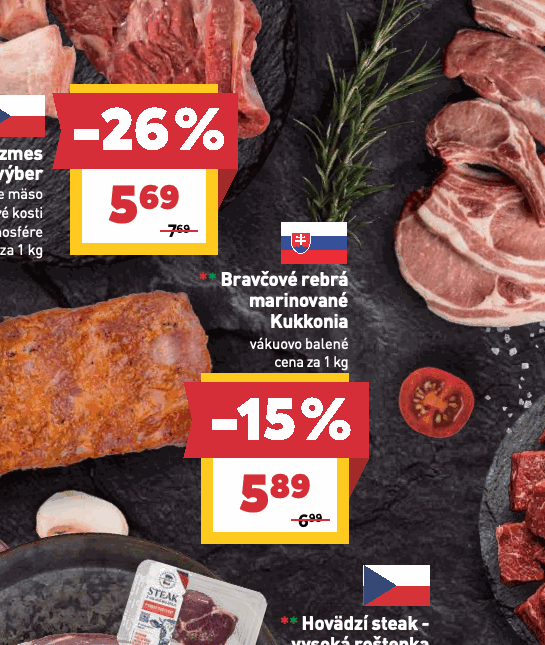 Bravčové rebrá marinované Kukkonia vákuovo balené