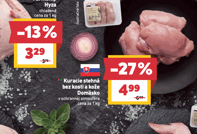 Kuracie stehná bez kosti a kože Domäsko v ochrannej atmosfére