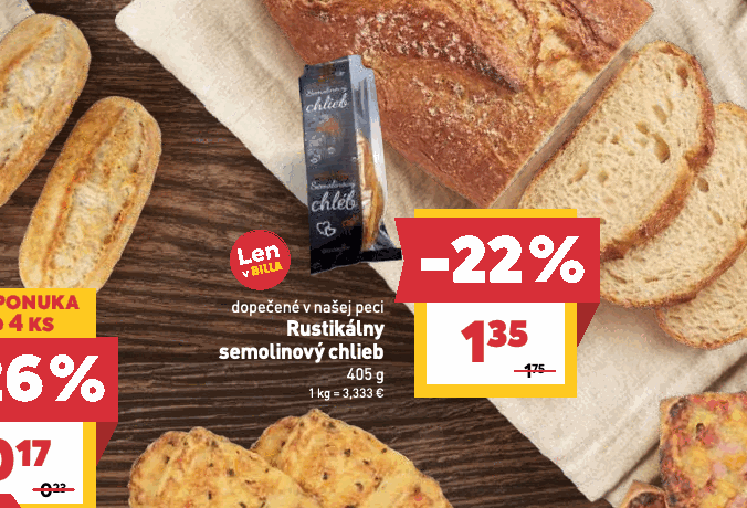 Rustikálny semolinový chlieb