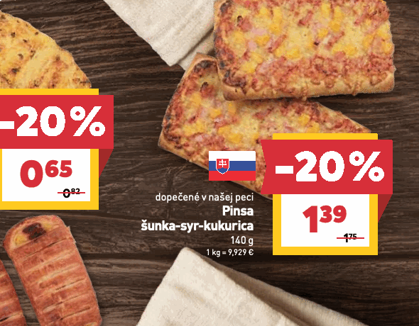 Pinsa šunka-syr-kukurica