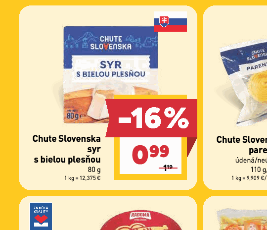 Chute Slovenska syr s bielou plesňou