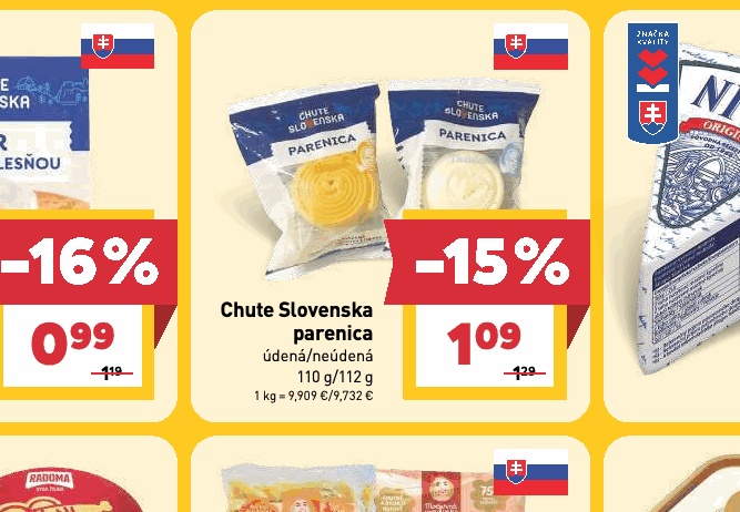 Chute Slovenska parenica údená/neúdená