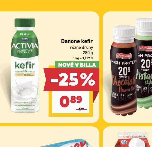 Danone kefír rôzne druhy