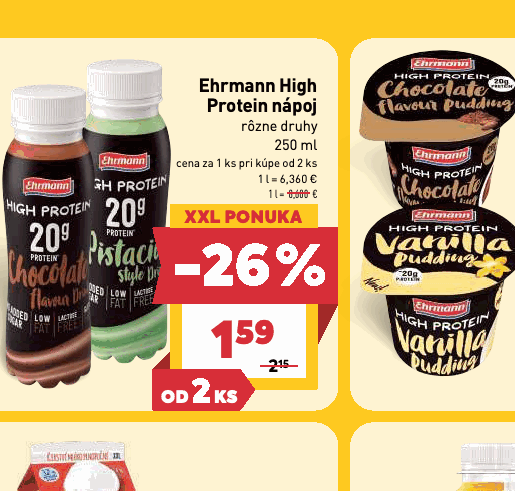 Ehrmann High Protein nápoj rôzne druhy