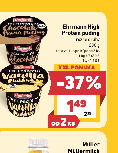 Ehrmann High Protein puding rôzne druhy