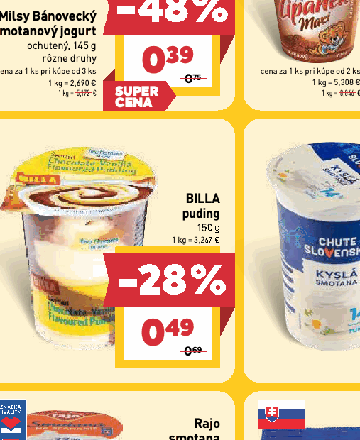 BILLA puding