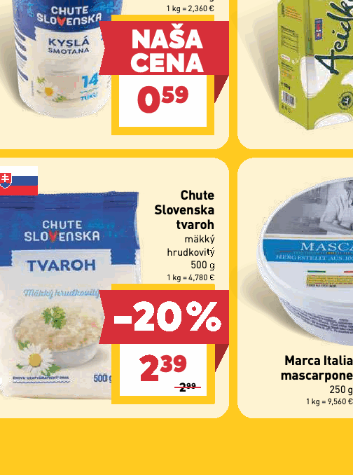 Chute Slovenska tvaroh mäkký hrudkovitý