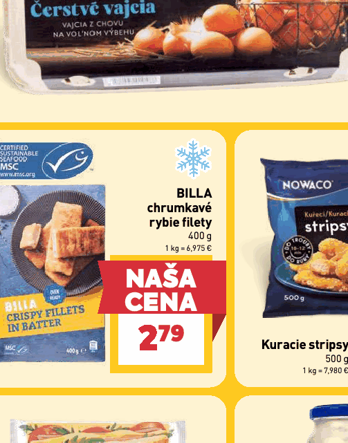 BILLA chrumkavé rybie filety