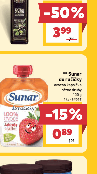 Sunar do ručičky ovocná kapsička rôzne druhy