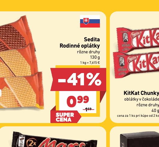 Sedita Rodinné oplátky rôzne druhy