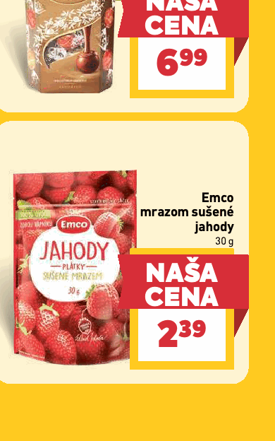 Emco mrazom sušené jahody